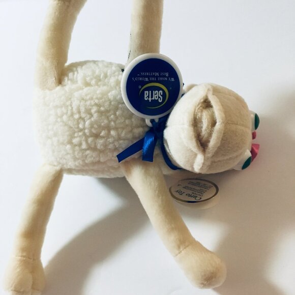 Serta Counting Sheep 3/8 Plush Stuffie Stuffed Animal Curto Toy 2000 Tag - Picture 16 of 16